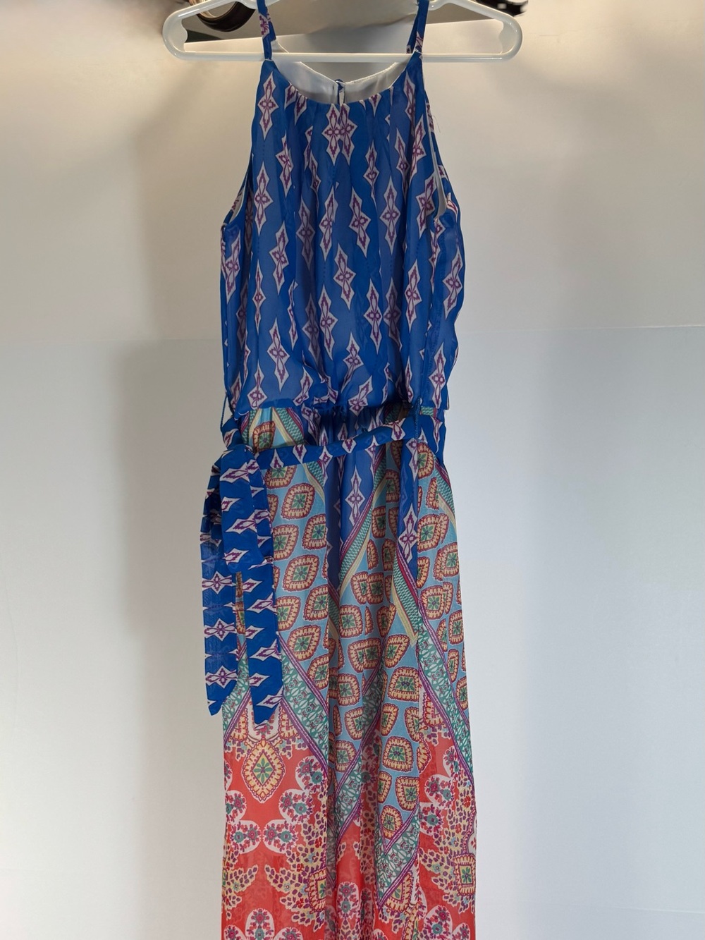 by & by Blue and Orange Paisley Maxi Dress for Girls - Picture 5 of 8